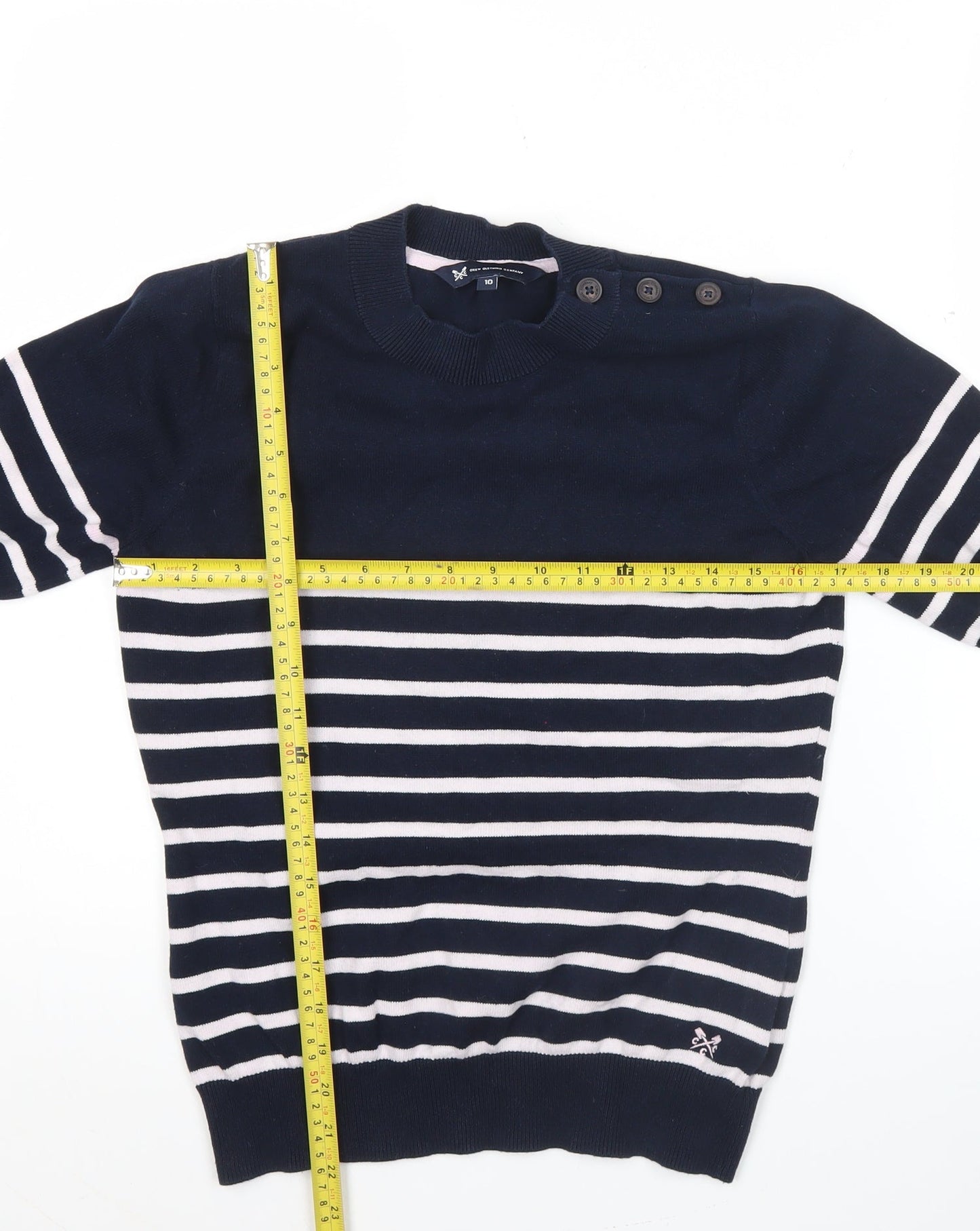 Womens UK Size 10 Crew Clothing Company Blue Pullover Jumper