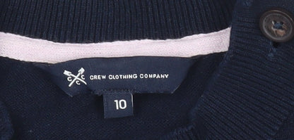 Womens UK Size 10 Crew Clothing Company Blue Pullover Jumper