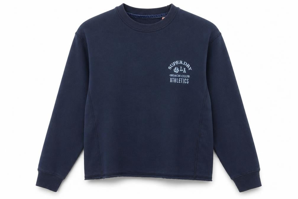 Womens UK Size M Superdry Blue Pullover Sweatshirt
