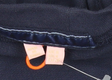 Superdry Womens Blue Pullover Sweatshirt Medium Crew Neck Athletic Logo