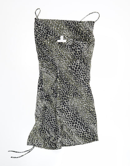 Topshop Women’s Multicoloured Animal Print Petite Size 8 Slip Mini Dress