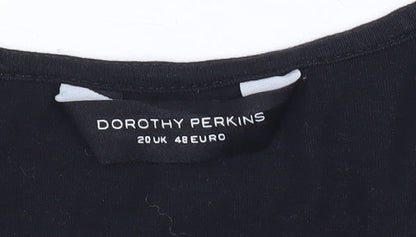 Dorothy Perkins Women’s White Black Lace Floral Shift Dress Size 20