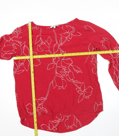 Womens UK Size 14 NEXT Red Tunic Blouse