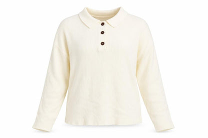 Womens UK Size S Boohoo Ivory Henley Jumper