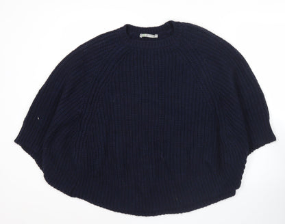 Womens UK Size S Marks and Spencer Blue Cape Jumper