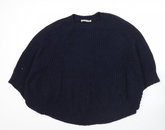 Womens UK Size S Marks and Spencer Blue Cape Jumper