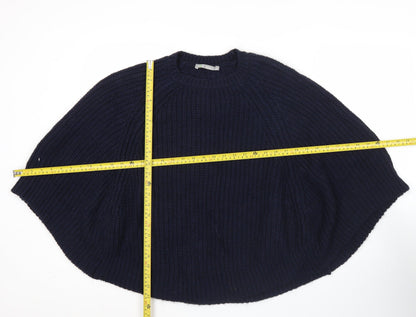 Womens UK Size S Marks and Spencer Blue Cape Jumper