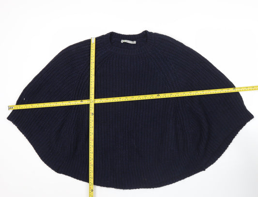 Womens UK Size S Marks and Spencer Blue Cape Jumper