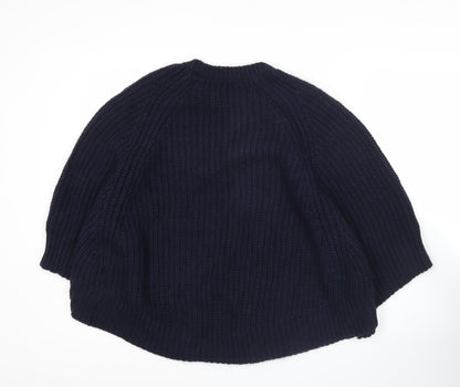 Womens UK Size S Marks and Spencer Blue Cape Jumper
