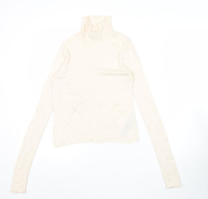 Womens UK Size S Zara Ivory Basic Blouse