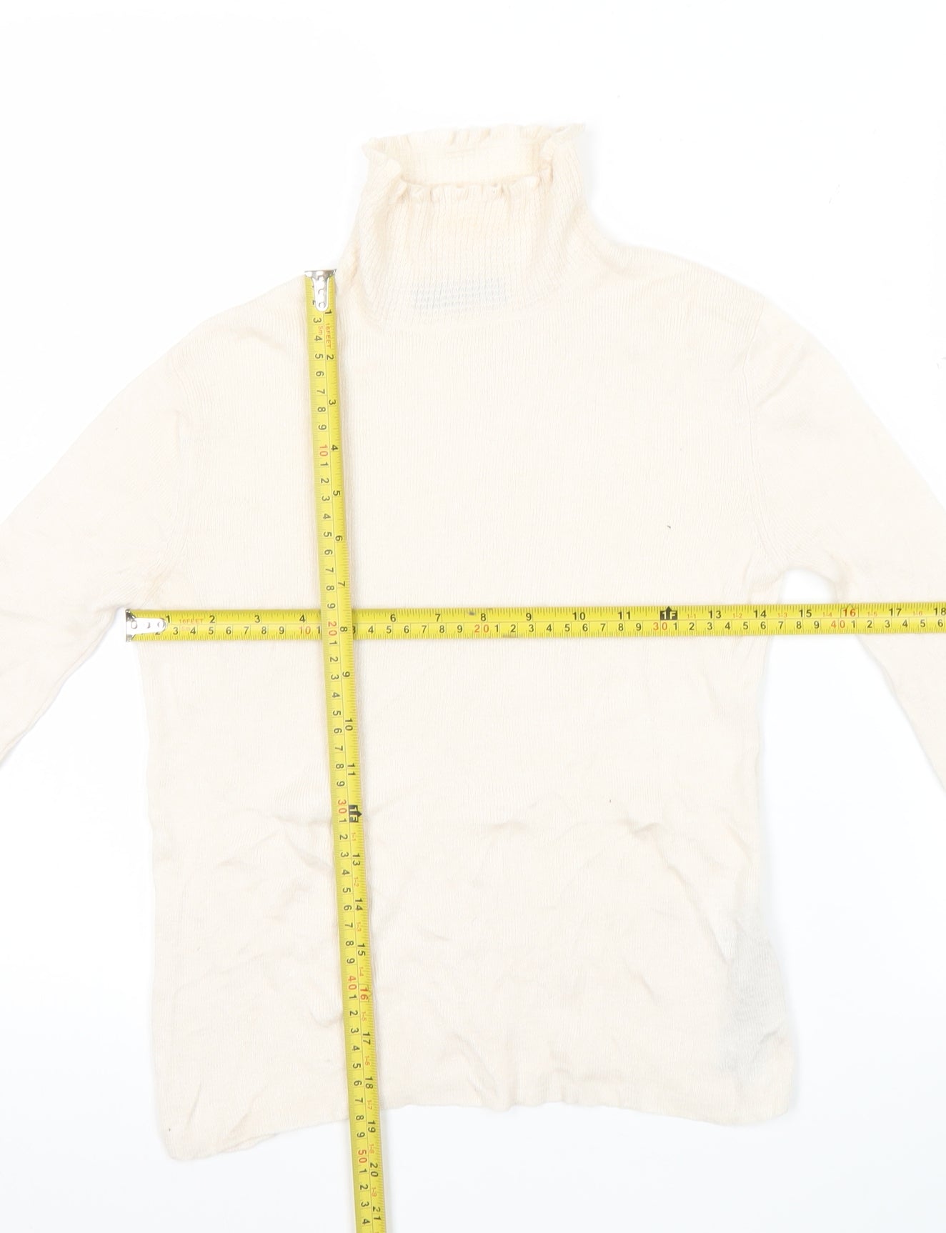 Womens UK Size S Zara Ivory Basic Blouse