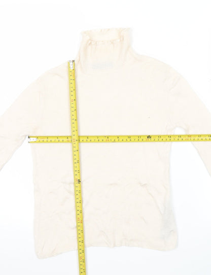 Womens UK Size S Zara Ivory Basic Blouse