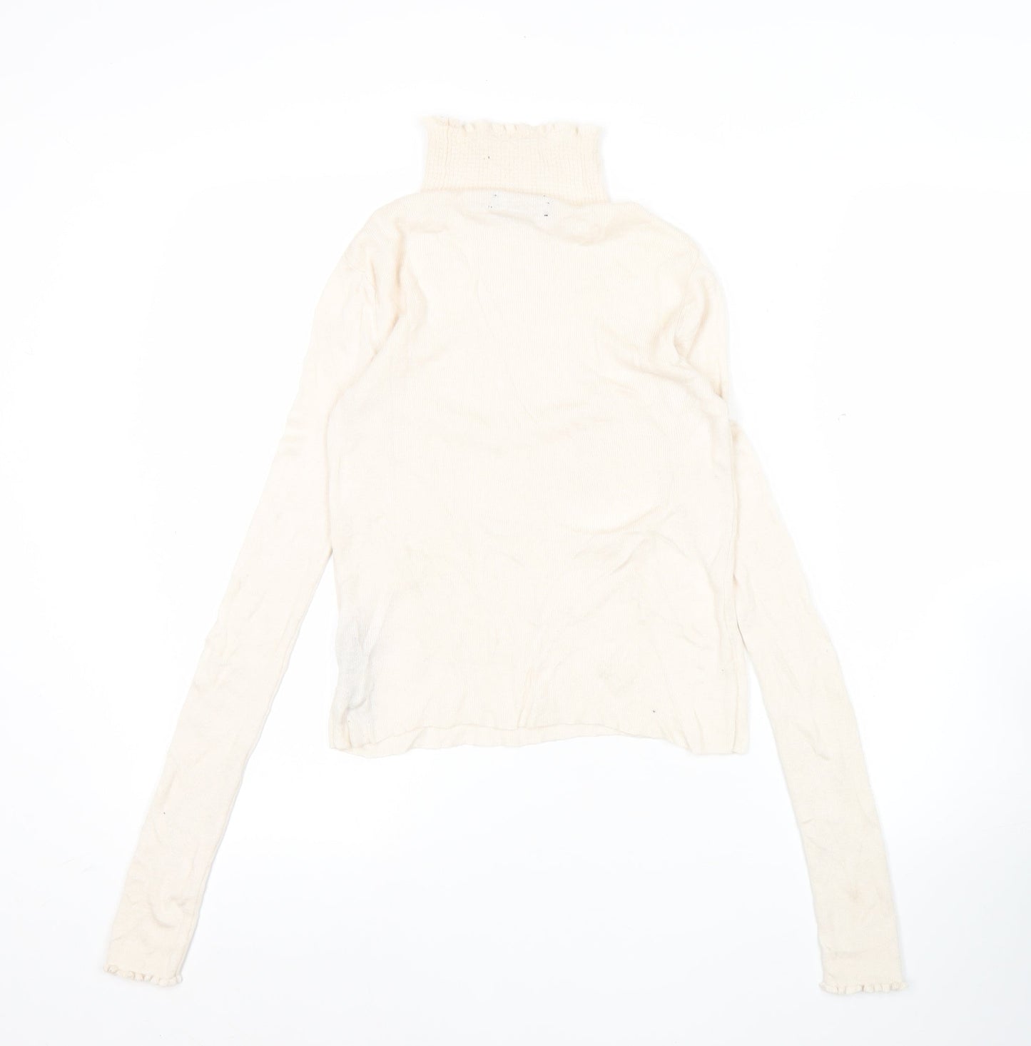 Womens UK Size S Zara Ivory Basic Blouse