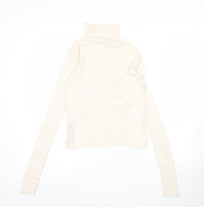 Womens UK Size S Zara Ivory Basic Blouse
