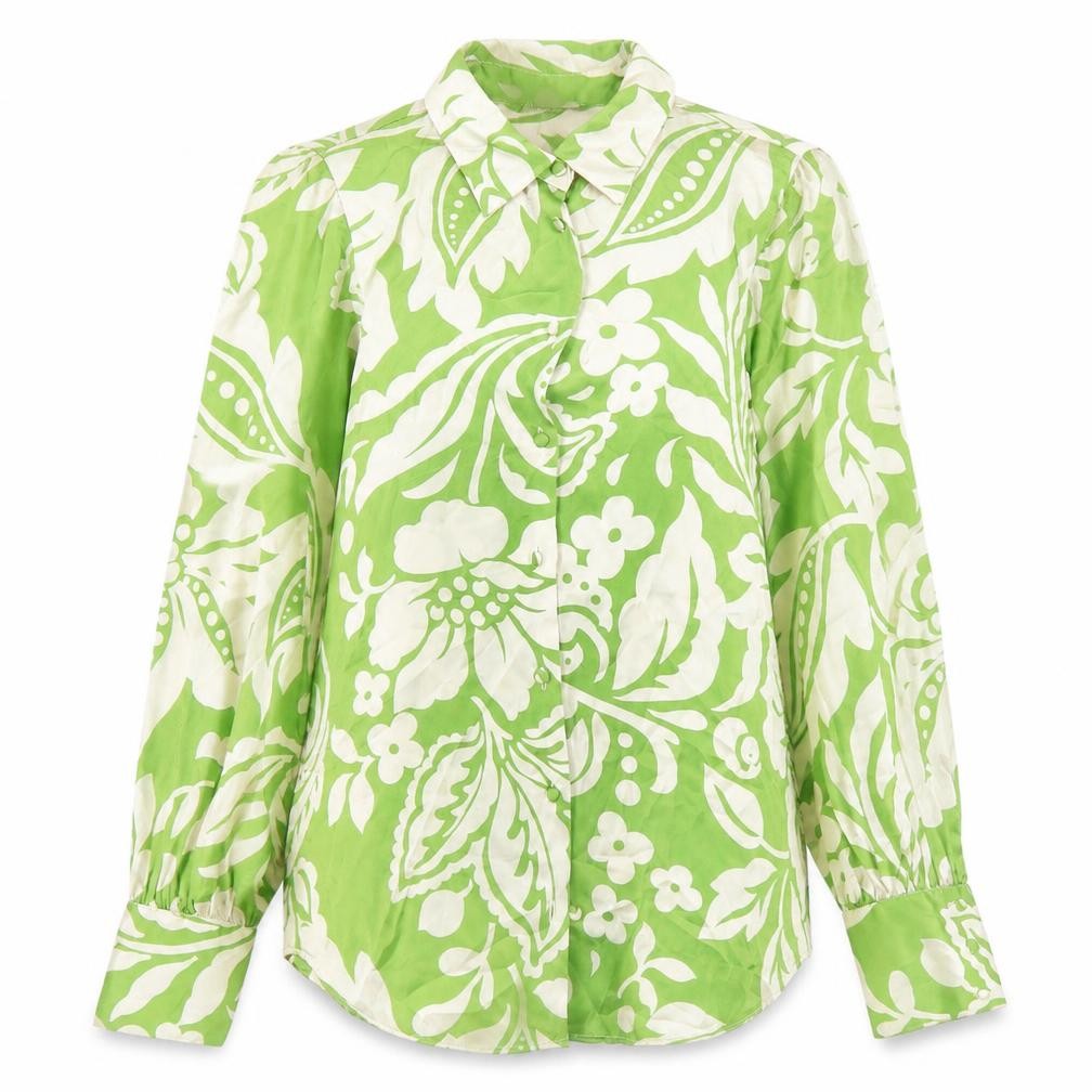 Womens UK Size XS Zara Green Tunic Button-Up