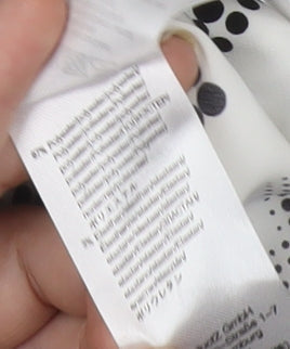 Laura Scott Womens Black White Geometric Harem Trousers Size 12