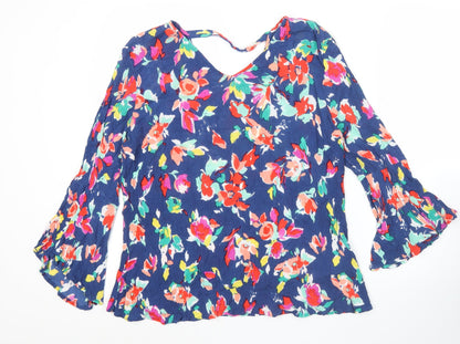 Womens UK Size 10 Kaleidoscope Multicoloured Tunic Blouse