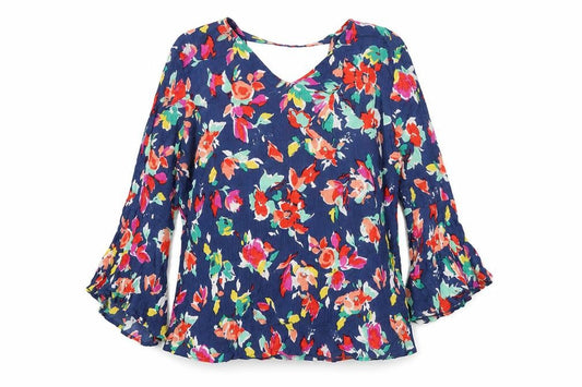 Womens UK Size 10 Kaleidoscope Multicoloured Tunic Blouse
