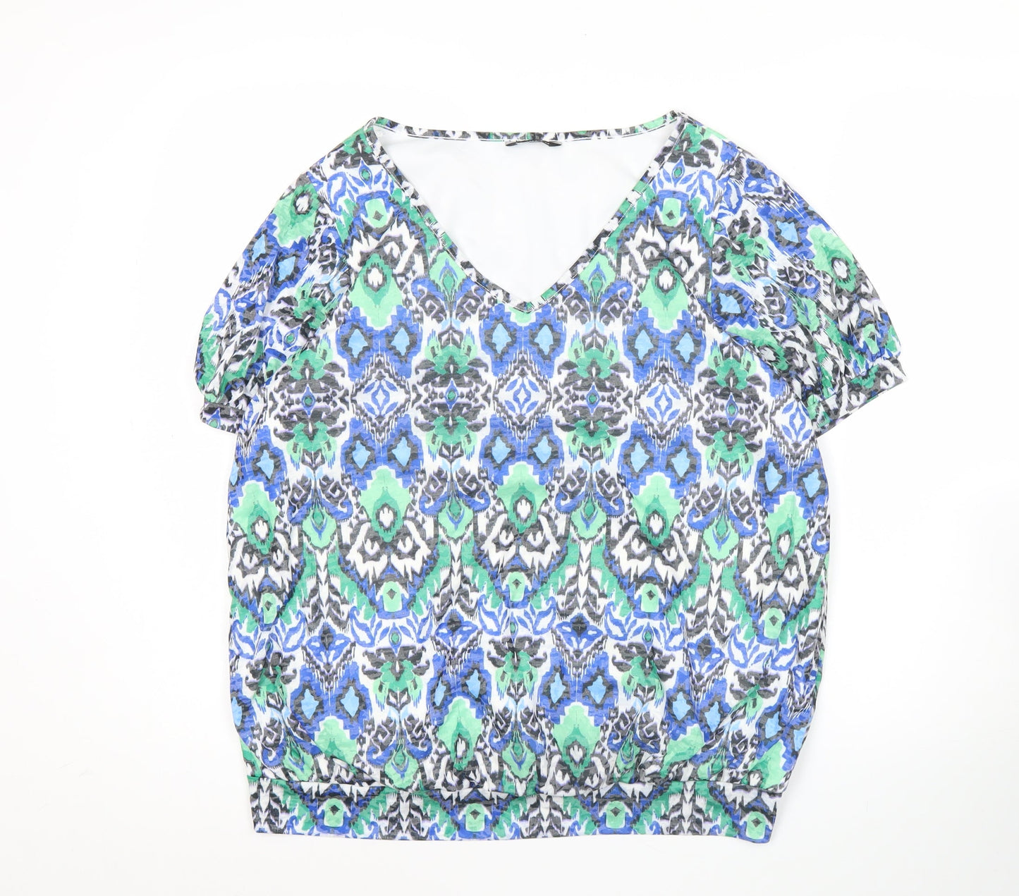 Womens UK Size 14 Roman Multicoloured Tunic Blouse
