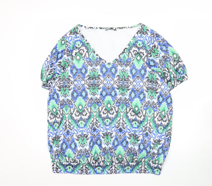 Womens UK Size 14 Roman Multicoloured Tunic Blouse