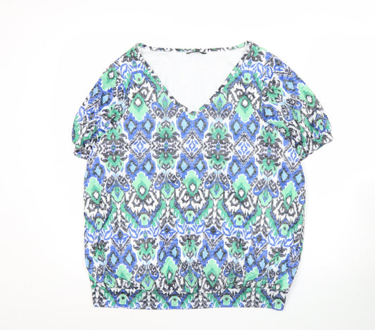 Womens UK Size 14 Roman Multicoloured Tunic Blouse