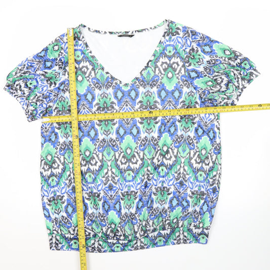 Womens UK Size 14 Roman Multicoloured Tunic Blouse
