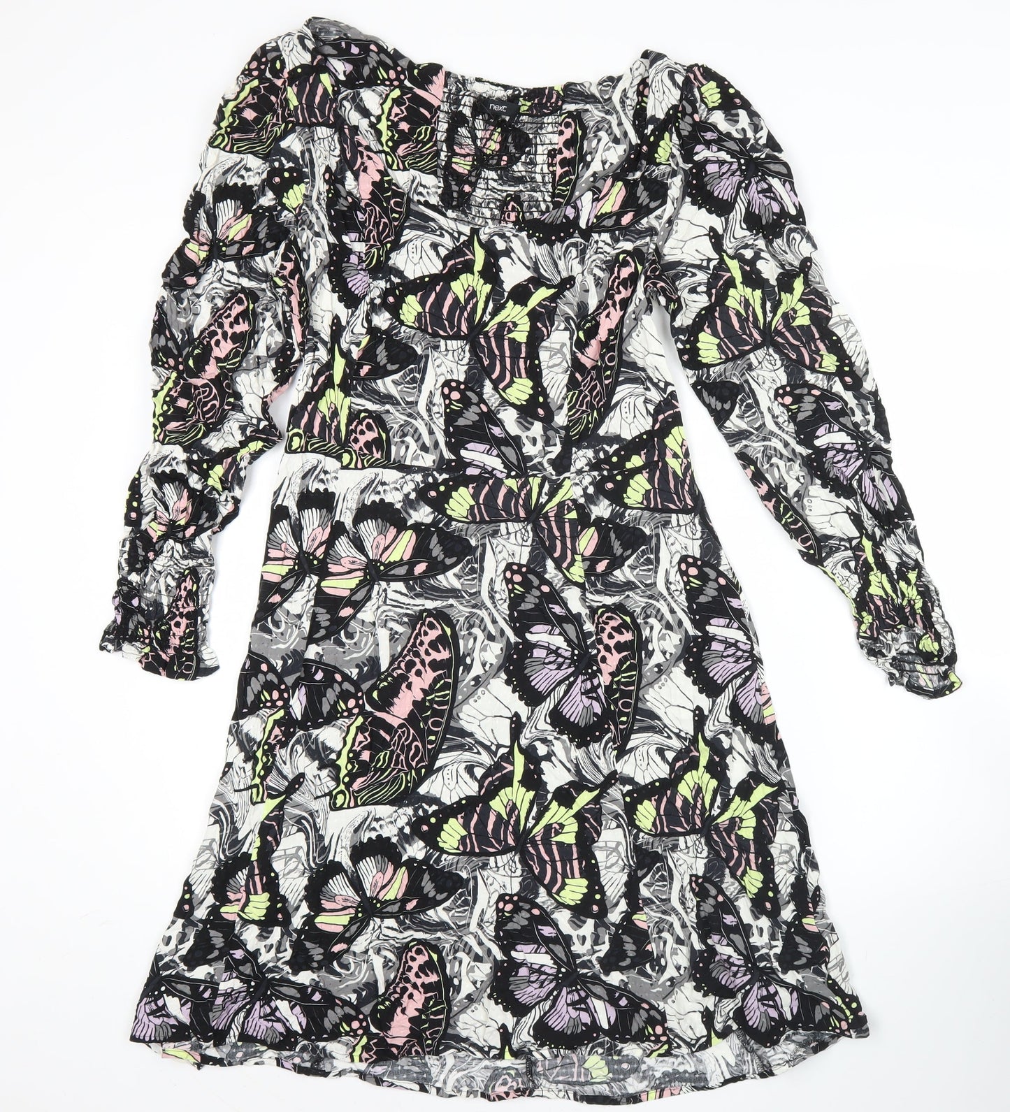 Next Women’s Multicoloured Butterfly Print A-Line Dress UK 14