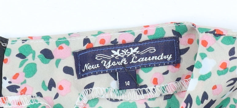 Womens UK Size 14 New York Laundry Multicoloured Basic Blouse
