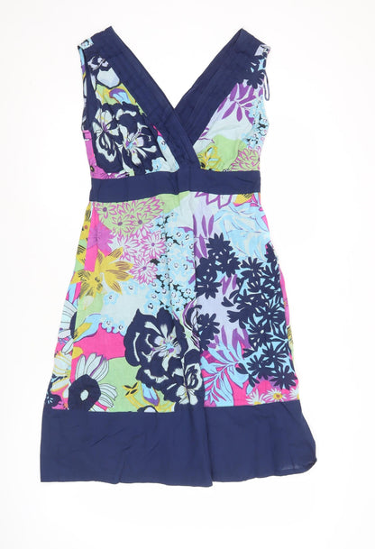 Pepperberry Women’s Multicoloured Floral Cotton A-Line Dress Size 10RC