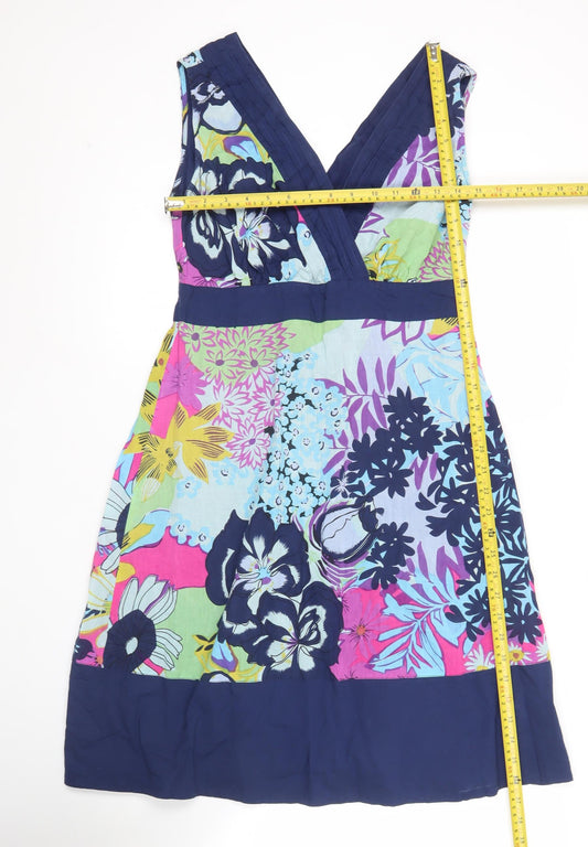Pepperberry Women’s Multicoloured Floral Cotton A-Line Dress Size 10RC