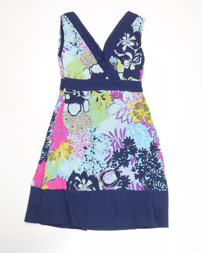 Pepperberry Women’s Multicoloured Floral Cotton A-Line Dress Size 10RC