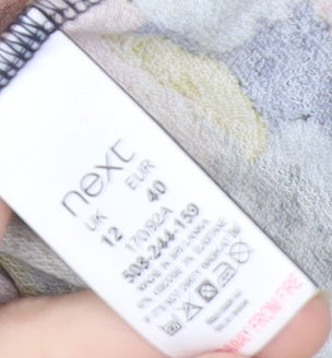 Next Women’s Multicoloured Size 12 Floral Wrap Knee Length Dress