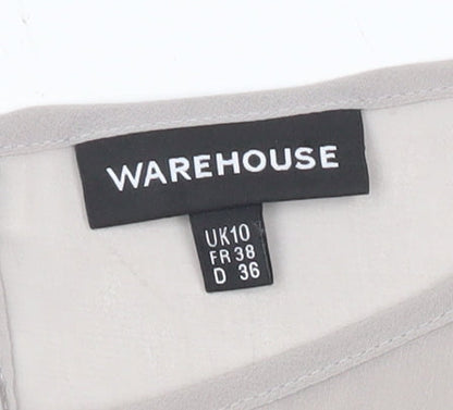 Womens UK Size 10 Warehouse Beige Camisole Blouse