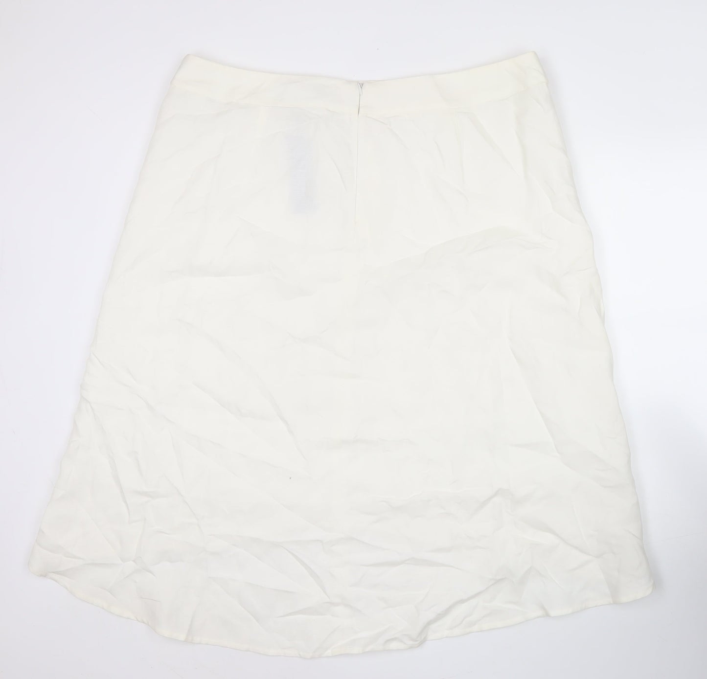 Marks and Spencer Women’s White Linen Blend Midi A-Line Skirt Size 20