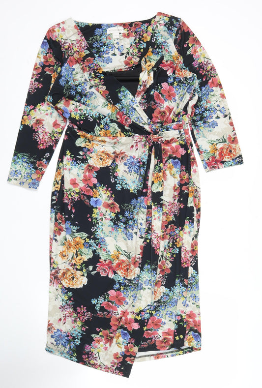 Monsoon Women’s Multicoloured Floral Bodycon Dress UK 12