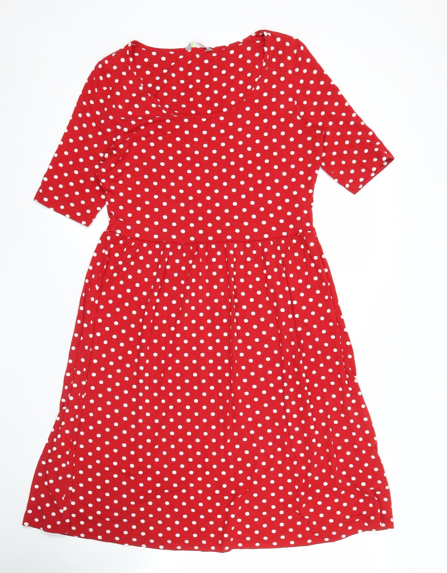 Marks and Spencer Women’s Red Polka Dot Knee Length Dress Size 12