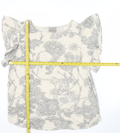 Womens UK Size M VERO MODA Ivory Basic Blouse
