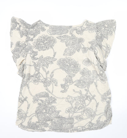Womens UK Size M VERO MODA Ivory Basic Blouse