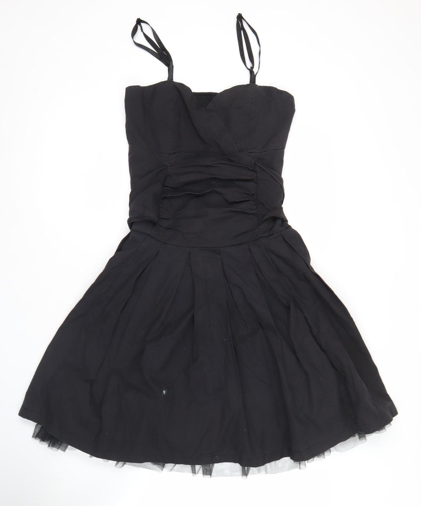 ICHI Women’s Black Fit & Flare Cocktail Dress M Sleeveless