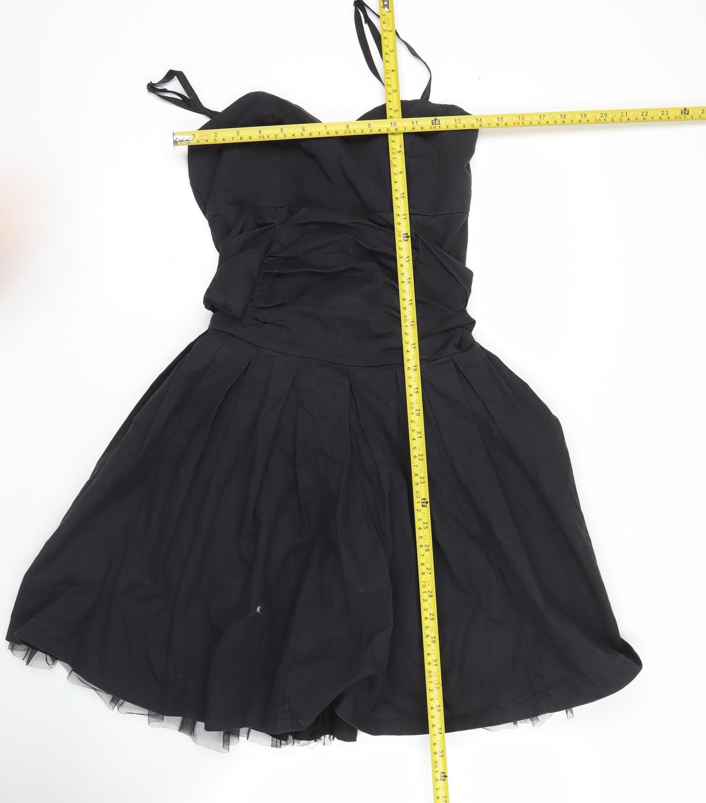 ICHI Women’s Black Fit & Flare Cocktail Dress M Sleeveless