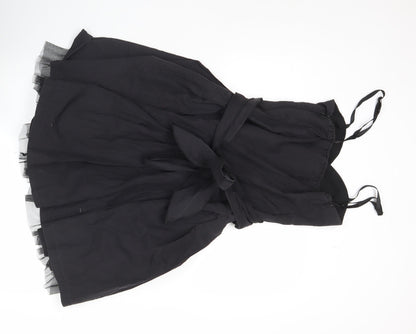 ICHI Women’s Black Fit & Flare Cocktail Dress M Sleeveless