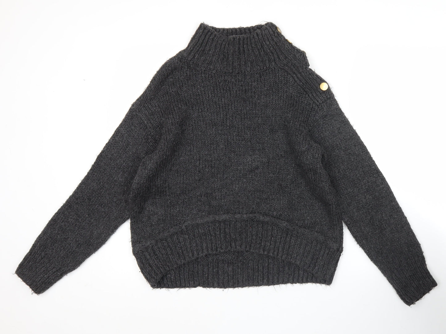Womens UK Size XS Topshop Grey Pullover Jumper