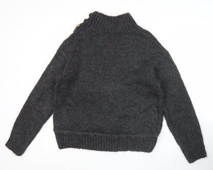 Womens UK Size XS Topshop Grey Pullover Jumper