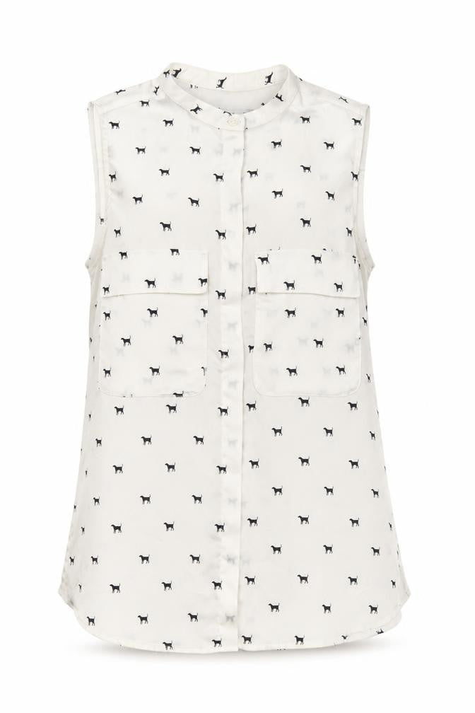 Womens UK Size XS Mango White Basic Blouse