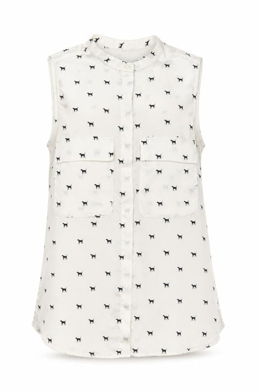 Womens UK Size XS Mango White Basic Blouse