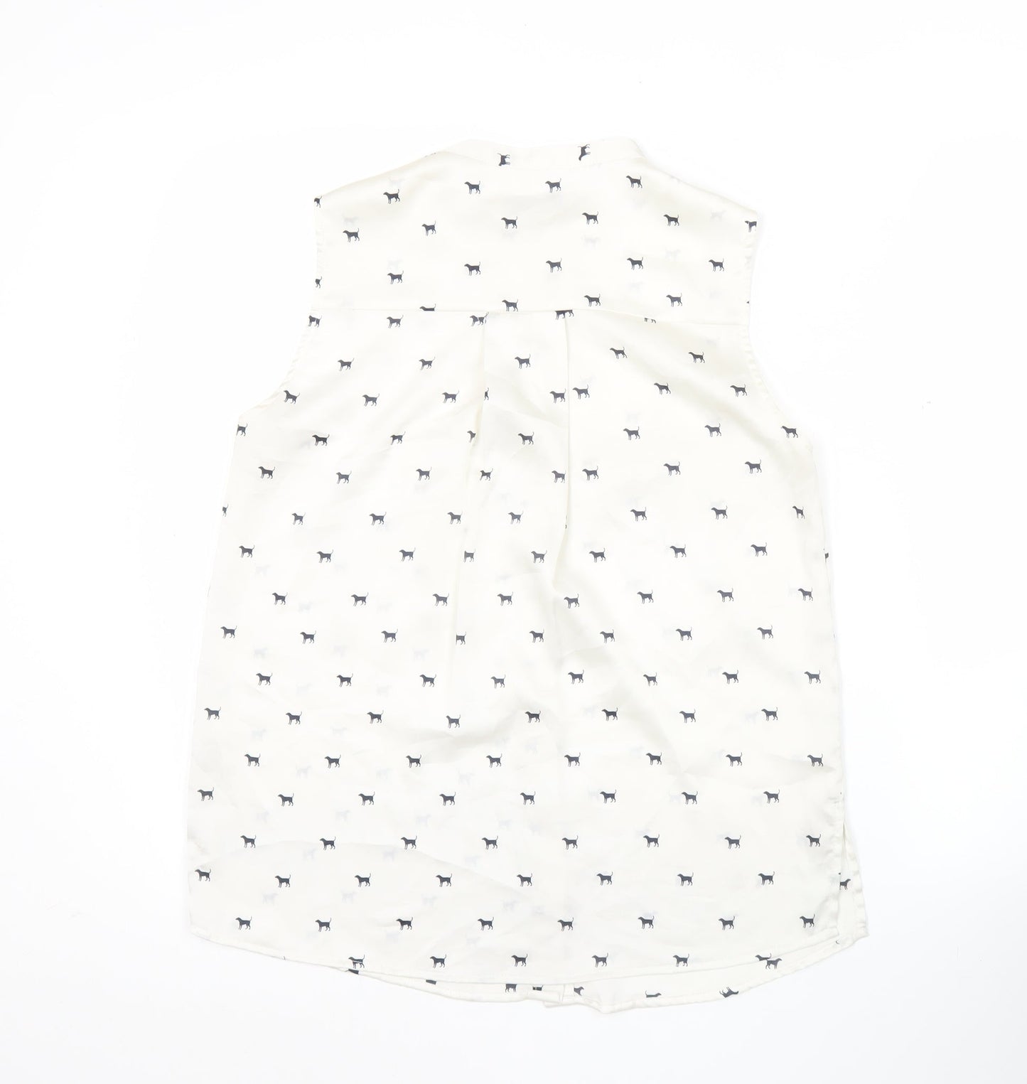 Womens UK Size XS Mango White Basic Blouse