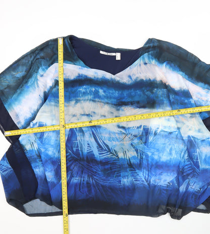 Womens UK Size M Punt Roma Blue Tunic Blouse