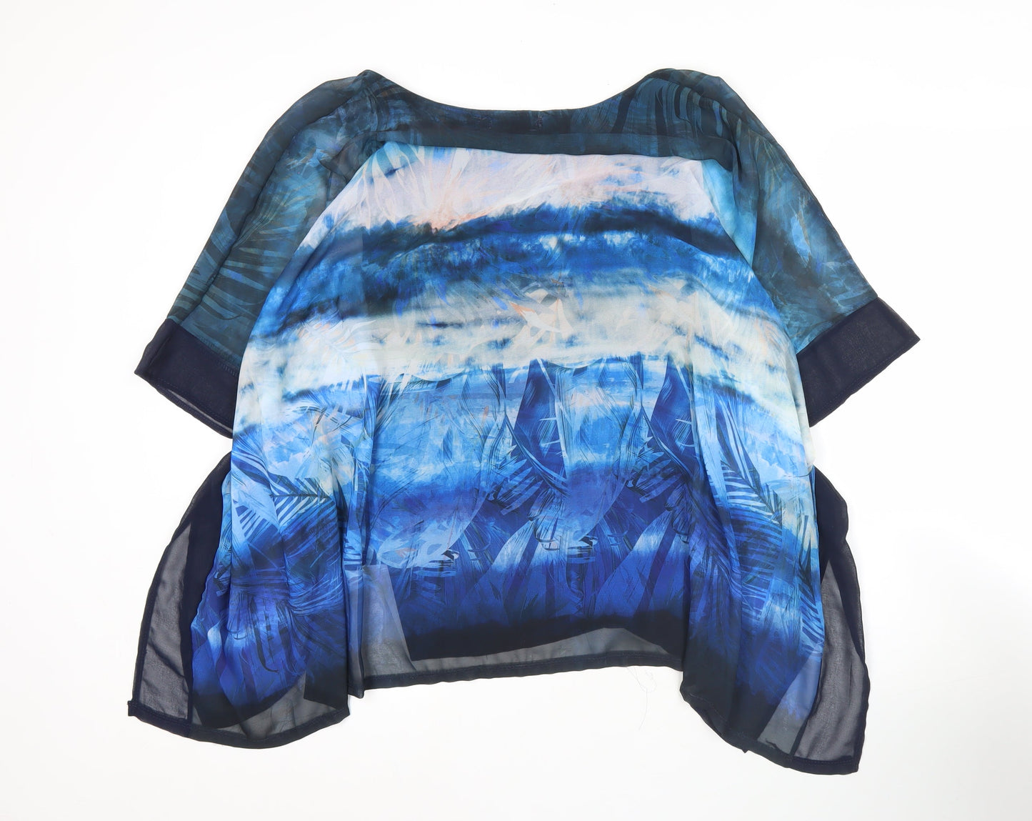 Womens UK Size M Punt Roma Blue Tunic Blouse