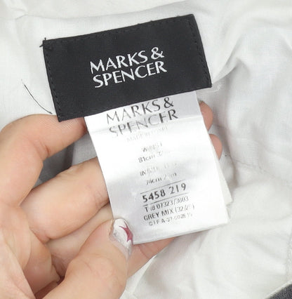 Marks and Spencer Men’s Grey 32W 29L Pleated Dress Pants Wool Blend