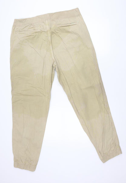 GAP Men's Beige Jogger Trousers XL 40in Cotton Casual Pants